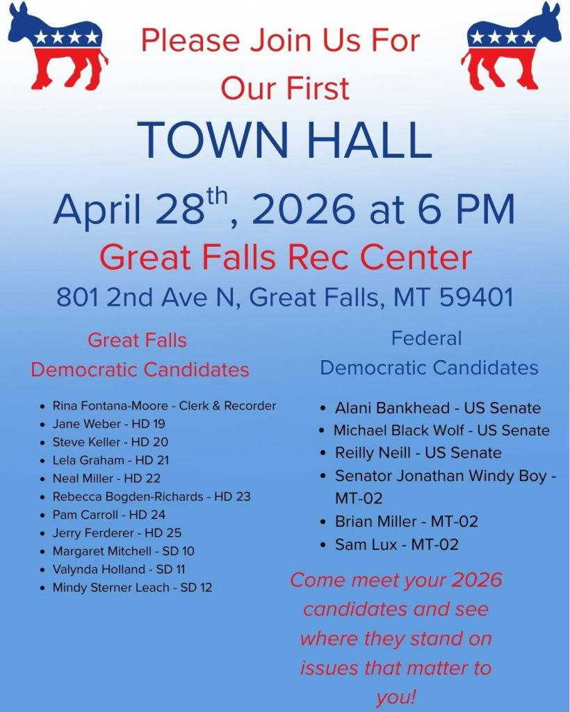 Democratic town hall April 28 2026